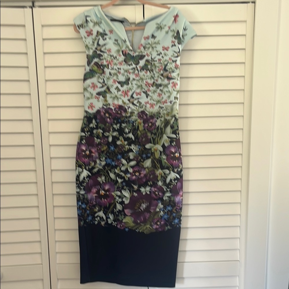 Floral Print Cap Sleeve Dress